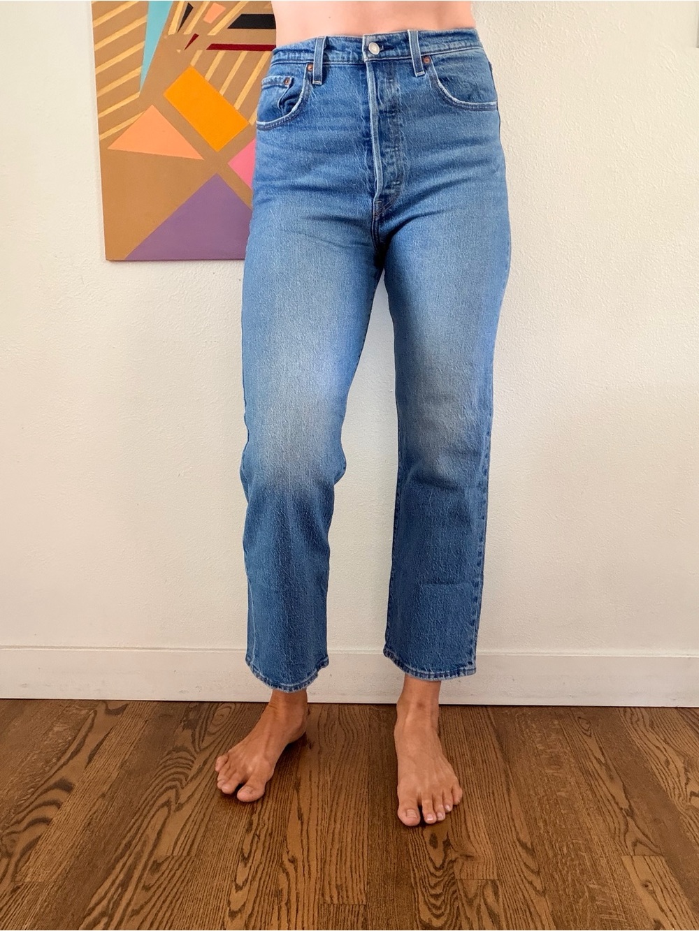 Levi’s Ribcage High-Rise Straight Leg Women’s Jeans in Light Blue